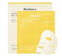 BIODANCE Radiant Vita Niacinamide Real Deep Mask, Hydrogel Mask, Tone Correction, Texture Refining, Radiant Glow, 3-in-1 Visible Care, Korean Skincare, 1.19oz(34g) x 4ea