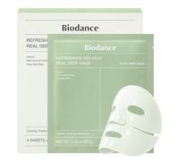 BIODANCE Refreshing Sea kelp Real Deep Mask, Hydrogel Mask, Calming, Oil & Sebum Control, Blemish Care, Korean Skincare, 1.19oz(34g) x 4ea