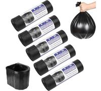 Biodegradable Bin Bags, 100PCS Black Bin Bags, 30L Small Bin Liner, Biodegradable Food Waste Bag, Kitchen Food Waste Bin Bags for Living Room Office Kitchen Bathroom Camping Outdoor