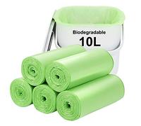 Biodegradable bin Bags 120PCS, 10L Small Bin Liner for Countertop Bin.Aievrgad 2.6 Gallon Trash/Garbage/Rubbish Bags, 100% Recycled,Thick, degradable,compostable for Food/Household/Garden-Green