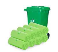 Biodegradable Bin Liners, 160 Counts 50 Litre/13Gallon Large Compostable Garbage Bags, Food Waste Trash Bags, Recycled Degradable Rubbish Bags for Household, Kitchen, Office, Garden (Green)