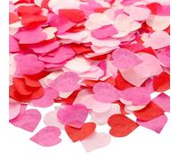 Biodegradable Confetti for Wedding,10000PCS 2.5cm/1in Heart Paper Table Birthday Decorations Party Supplies (white,pink,rose,red)