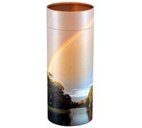 Biodegradable Cremation Ashes Scattering (Scatter) Tube / Urn - Adult Size - "RAINBOW POND DESIGN"