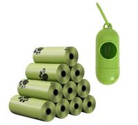 Biodegradable Dog Waste Bags with Dispenser - 10 Rolls 150 Dog Poop Bags (Green) | Leak-Proof, Scented, dog poo bags Bag for Dogs & Cats