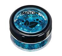 Biodegradable Eco Chunky Glitter by Moon Glitter - Blue - Cosmetic Bio Festival Makeup Glitter for Face, Body, Nails, Hair, Lips - 3g