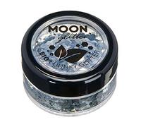 Biodegradable Eco Chunky Glitter by Moon Glitter - Silver - Cosmetic Bio Festival Makeup Glitter for Face, Body, Nails, Hair, Lips - 3g