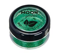 Biodegradable Eco Glitter Shakers by Moon Glitter - Green - Cosmetic Bio Festival Makeup Glitter for Face, Body, Nails, Hair, Lips - 5g