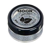 Biodegradable Eco Glitter Shakers by Moon Glitter - Silver - Cosmetic Bio Festival Makeup Glitter for Face, Body, Nails, Hair, Lips - 5g