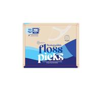 Biodegradable Floss Picks, 200 Count, 4 Cases, Dental Floss Picks that are Plant-Based, Non-Toxic flossers Biodegradable, Sustainable Vegan Floss, Also eco-Friendly Tooth flossers,Oral Care Solution