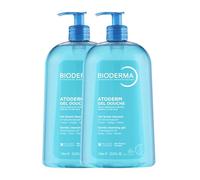 BIODERMA | Atoderm Shower Gel | Gently Cleans, Softens and Protects | Very good Tolerance | Natural bluish color Texture | Creamy Foaming Gel | Set of 2x1L