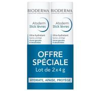 Bioderma Atoderm Ultra-Hydrating Lip Stick 2 x 4g Lot - NEXT DAY - EXP 2027/28