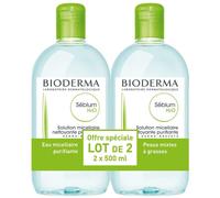 Bioderma Sebium H2O Micelle Solution, 2 x 500 ml