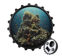 Biodiversity 2 in 1 Magnetic Bottle Opener and Fridge Magnets for Refrigerator, Kitchen, Bar, Beer Lover Gift, Black Style