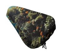 Biodiversity Bike Seat Cover Waterproof Oxford Fabric, Universal Adjustable Bicycle Saddle Cover with Drawstring Easy Install Protective Rain Dust Covers for Women Men