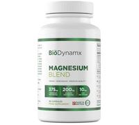 BioDynamx Magnesium 3-in-1 Complex 375 mg - Glycinate, Malate & Citrate - 90 High Strength Vegan Capsules (30-Day Supply) | Energy, Recovery & Sleep Support | UK Made, GMP Certified & Allergen Free