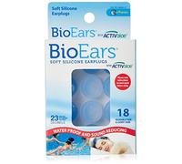 BioEars Soft Silicone Earplugs with ACTIValoe. Premium silicone. Protection from Water and Noise. (18 Pairs)