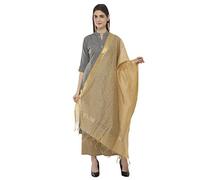 BioEarths Chanderi Dupatta for womens (GOLDEN)