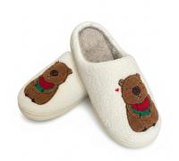 BIOECEUA Capybara Animal Slippers for Women Men, Soft Plush Fuzzy House Slipper, Ladies Warm Cozy Comfy Winter Bedroom Shoes for Indoor Outdoor