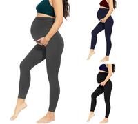 BIOECEUA Women Maternity Leggings Over Bump, High Waisted Soft Stretch Belly Support Pregnancy Trousers for Gym Yoga Workout Casual