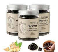 Bioequis Herbal Beads, Foot Soaking Salts, Botanical Cleansing Foot Soak Beads, Natural Mugwort Foots Soak, Relieve Fatigue & Soothing with Ginger Extract for Men and Women 10/20/30 Pieces (3pcs)