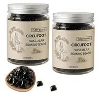 Bioequis Herbal Foot Soaking Beads, Circufoot Soaking Beads with Mugwort & Ginger Extract - Natural Relaxing Foot Soak for Women and Men, Comforting Plant-Based Beads for Tired Feet (20Pcs)