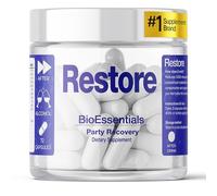 BioEssentials Restore - Before & After Party Recovery Supplement UK - DHM Dihydromyricetin 894mg with NAC 300mg, Milk Thistle Silymarin, Kudzu Root Extract & Electrolytes - 72 Capsules