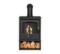 Bioethanol Wood Burning-Style Flueless Stove with Log Store - OKO S2