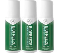 Biofreeze Roll-On 89ml (3 Pack) - Cooling Menthol Pain Relief for Muscle, Neck, Back & Joint Pain, Easy Glide Application, Long-Lasting Cryotherapy Gel, NSAID-Free