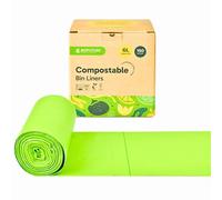 Biofuture 6L Compostable Food Caddy Liners | Fits 5-7L Kitchen Food Waste Bins | EN13432 Certified Council Food Waste Collection Bags | 150 Bin Liners, 6L