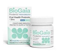 BioGaia Fresh Breath | Dental Probiotic Lozenge | Fights Bad Breath & Halitosis | Healthy Gums & Teeth | Dual-Action L. reuteri Oral Probiotics + Zinc | Fresh Mint Flavor | 30 Day Supply