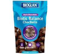Bioglan Biotic Balance Dark Choc Balls, 3 Billion CFU Probiotic, live cultures wrapped in delicious dark chocolate, contains Lactobacillus Rosell, Bifodobacterium Rosell, & Inulin. - 30 balls
