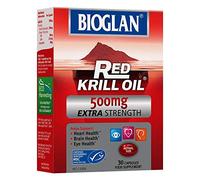 Bioglan Red Krill Oil | 500mg | High in Omega-3 | EPA & DHA | help Support Heart Eye & Brain health | One Month supply | 30 Capsules
