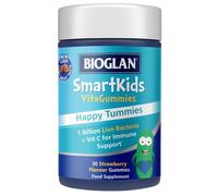 Bioglan SmartKids Happy Tummies | 1 Billion Live Bacteria | CFU | Vitamin C | Immune Support | 30 Gummies