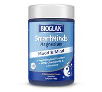 Bioglan SmartMinds Magnesium Mood & Mind Gummies for Kids, Sugar Free Watermelon, Magnesium, Chamomile, L-Tyrosine, Thiamin & Zinc, Children Age 6-16, 60 Gummies
