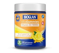 Bioglan VitaGummies Vitamin D3 1000 IU – Vegetarian-friendly, Lemon flavour – 60 Gummies