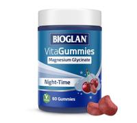 Bioglan VitaGummies Pure Magnesium Glycinate Night-Time Gummies, 100mg Magnesium Bisglycinate, Sugar Free Cherry, Vegan, Adults 16+, 60 Soft Gummies