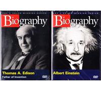 Biography Albert Einstein , Biography Thomas Edison : From the Atomic Bomb and the Theory of Relativity to the Invention of the Light Bulb and Phonograph : 2 Pack Collection