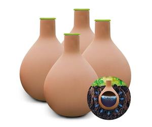 BioGreen Olla Plant Watering Hydro Max, Set of 4, 1 L, Diameter 60 cm, Automatic Watering for Plants, Terracotta Clay Pot, Watering Ball