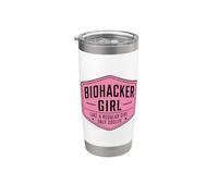 Biohacker Girl Like A Regular Only Cooler Funny Biohacking Stainless Steel Insulated Tumbler