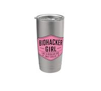 Biohacker Girl Like A Regular Only Cooler Funny Biohacking Stainless Steel Insulated Tumbler