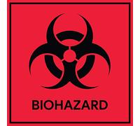 Biohazard Stickers Signs (Pack of 10) Decals for Labs, Hospitals, and