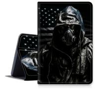 Biohazard Warrior Flag Case for iPad 9th/ 8th/ 7th Generation 10.2 inch 2021/2020/2019 Release, Shockproof PU Leather Folding Stand Case with Auto Sleep/Wake for iPad 10.2 inch