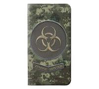 Biohazard Zombie Hunter Graphic PU Leather Flip Case Cover For Motorola Moto E6 Plus, Moto E6s