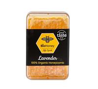 BioHoney Lavender Organic Raw Honeycomb 200g - 100% Pure & Unfiltered, Great Taste Award Winner, Certified Organic (GB-ORG-04), Premium Bulgarian Honey