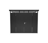 9x6 Biohort HighLine H2 Metal Shed - Double Door - Metallic Dark Grey