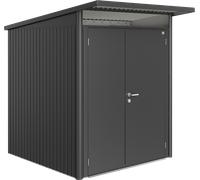 Biohort Garden Shed - AvantGarde | Double Door, Metallic Dark Grey - A1