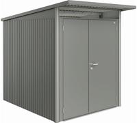 Biohort Garden Shed - AvantGarde | Double Door, Metallic Quartz Grey - A2