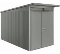 Biohort Garden Shed - AvantGarde | Double Door, Metallic Quartz Grey - A4