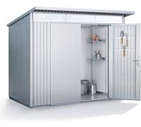 Biohort Garden Shed - AvantGarde | Double Door, Metallic Silver - A5