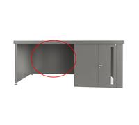 Biohort Rear Wall for Side Roof of Garden Shed Neo - Quartz Grey-Metallic